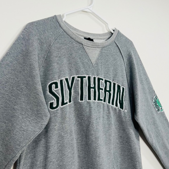 Harry Potter Slytherin Sweatshirt Universal Studios Heather Gray Mens Large L - Picture 3 of 9